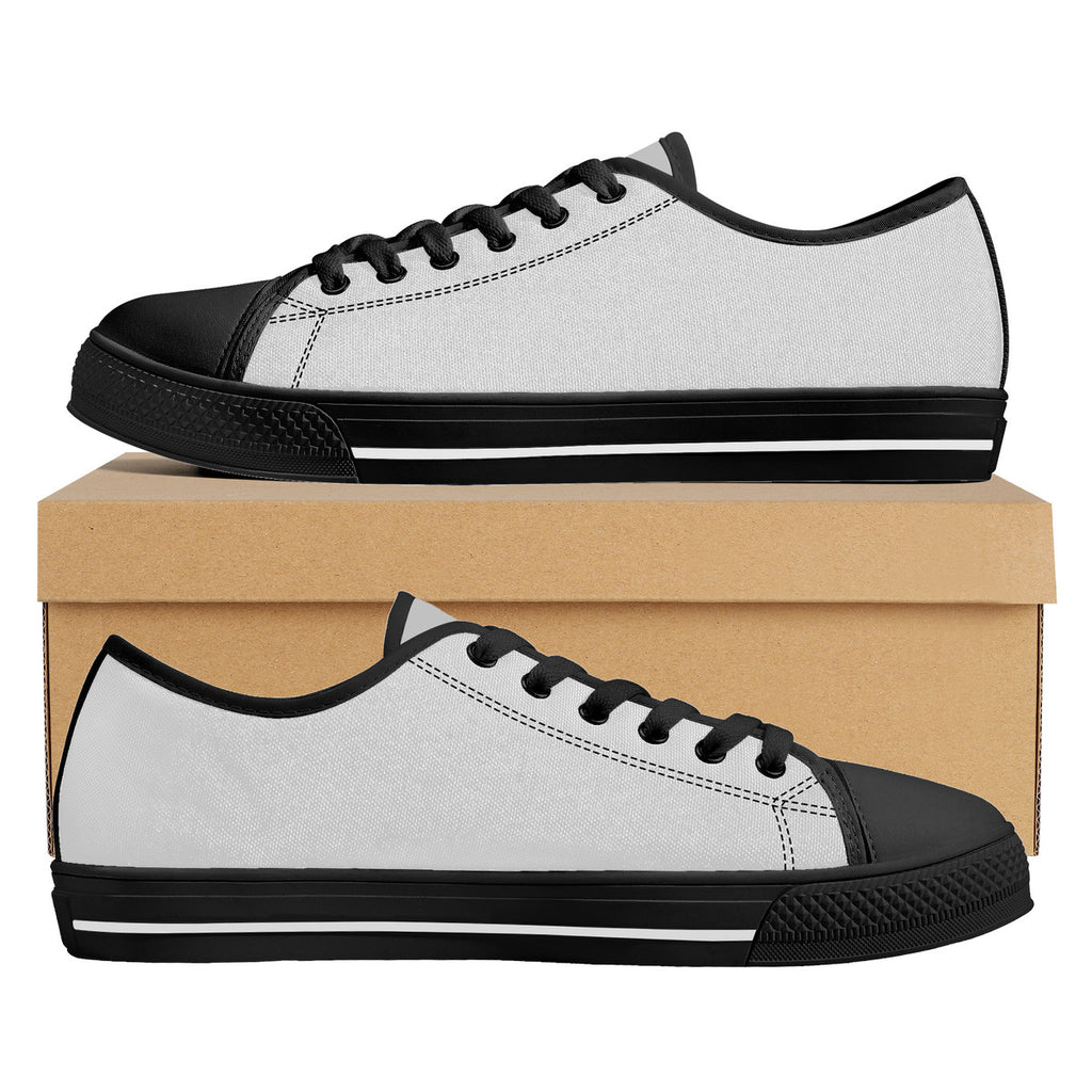 FXS Low-Top Canvas Shoes With Customized Tongue - Black