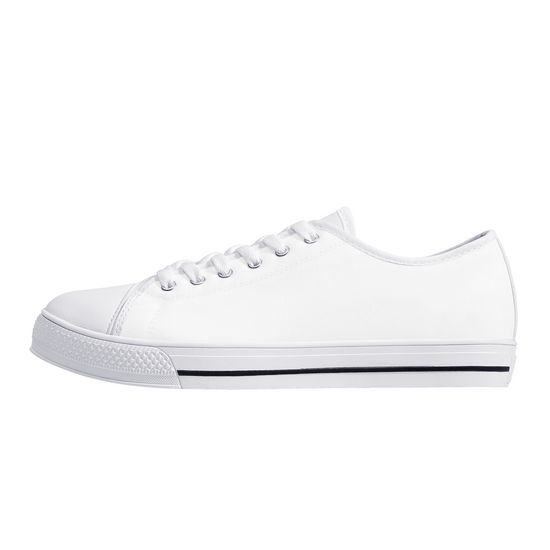 FXS Low-Top Canvas Shoes With Customized Tongue - White
