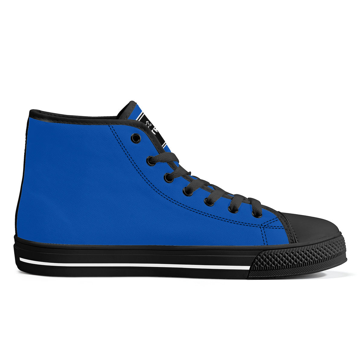 Copy of Fearless Pioneer High-Top Canvas Shoes With Customized Tongue - Black