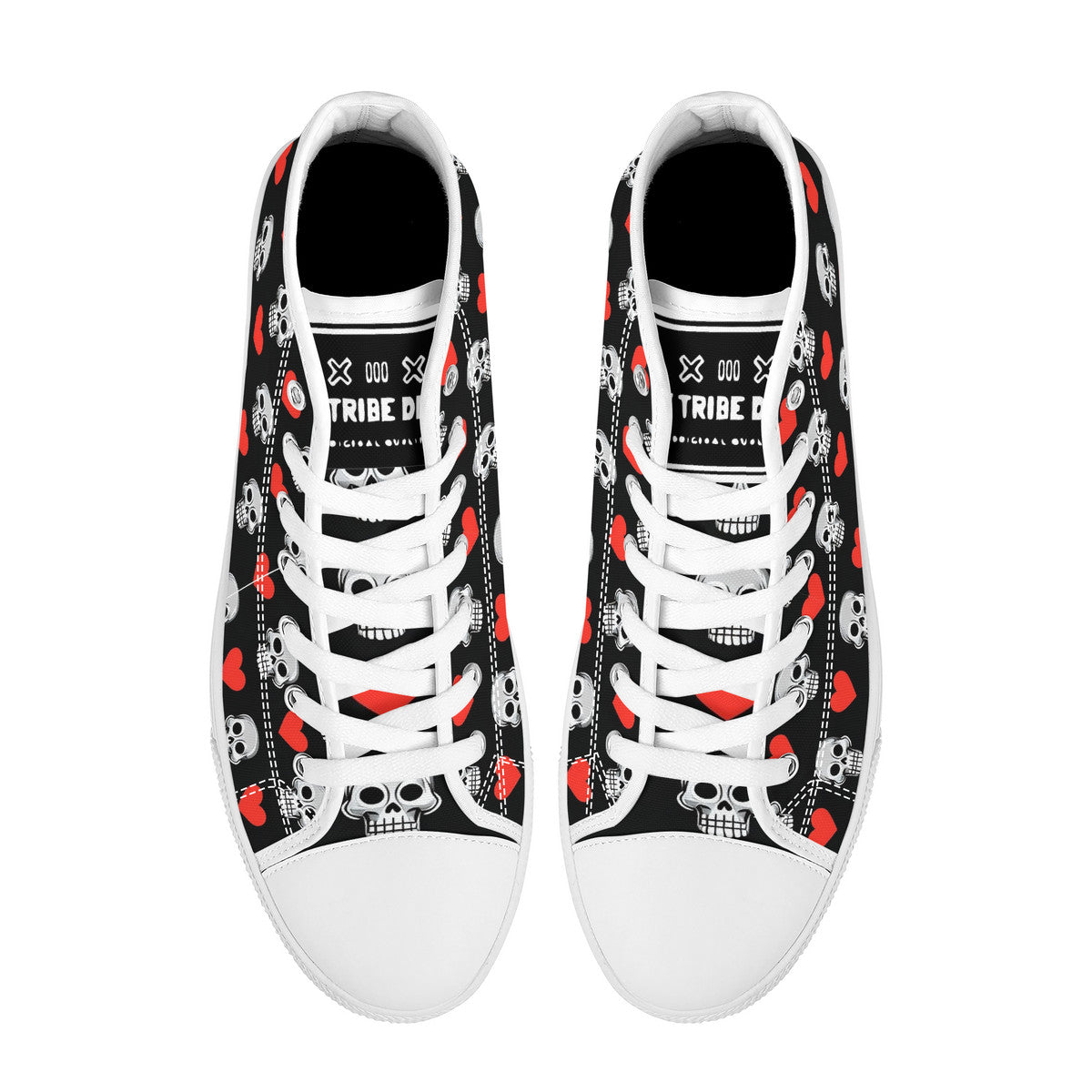Copy of FWS High-Top Canvas Shoes With Customized Tongue - White