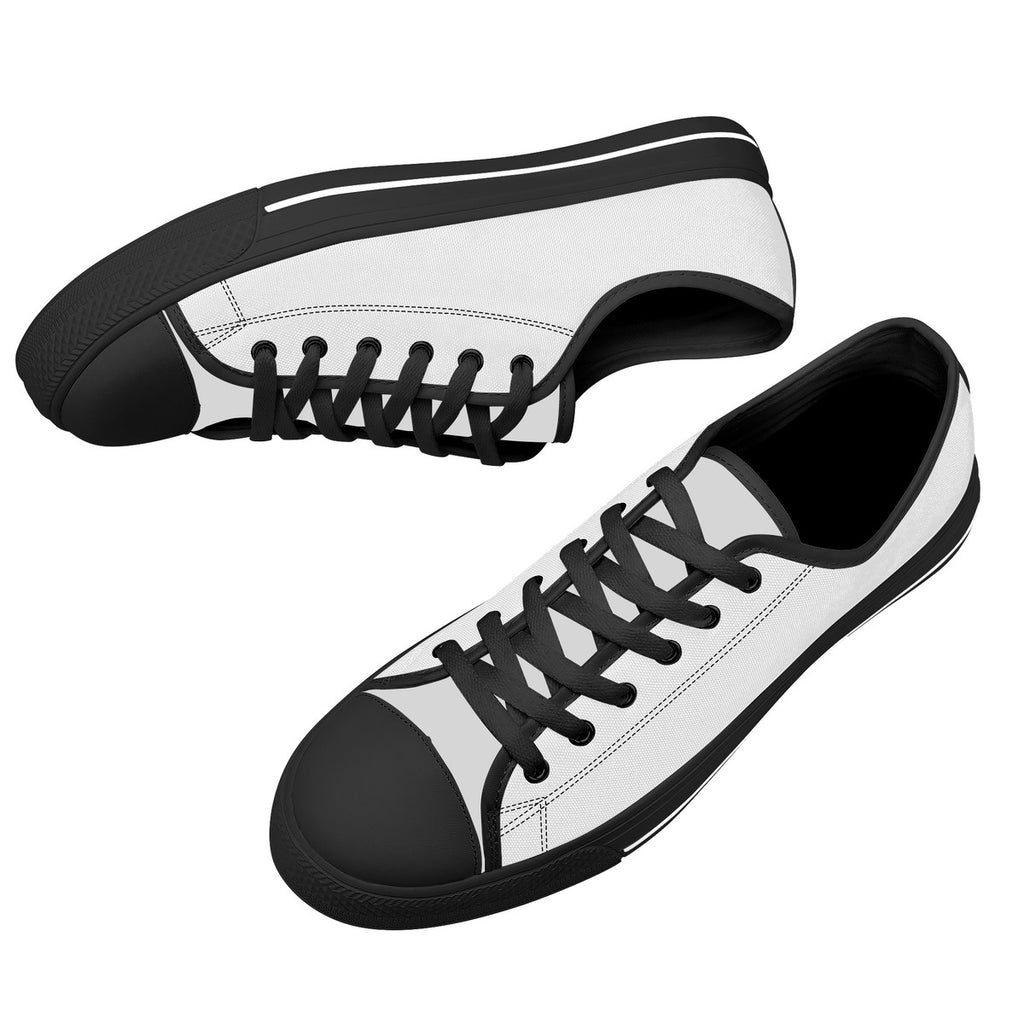 FXS Low-Top Canvas Shoes With Customized Tongue - Black