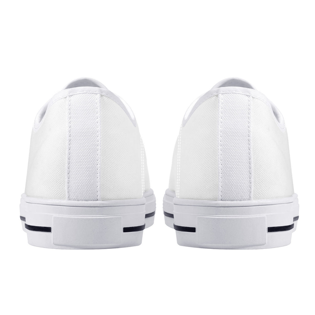 FXS Low-Top Canvas Shoes With Customized Tongue - White