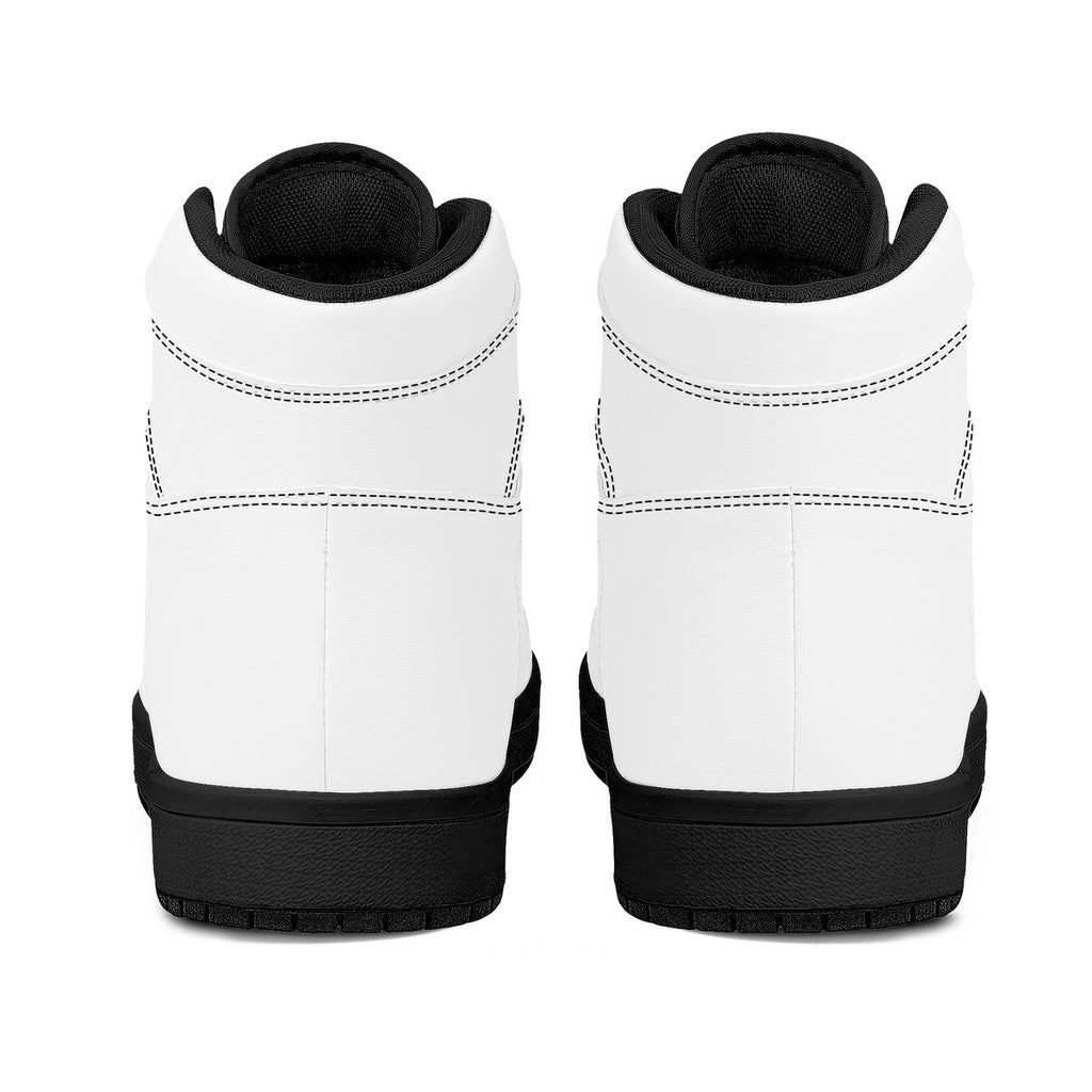 D16 High-Top Synthetic Leather Sneakers - Black Bottom