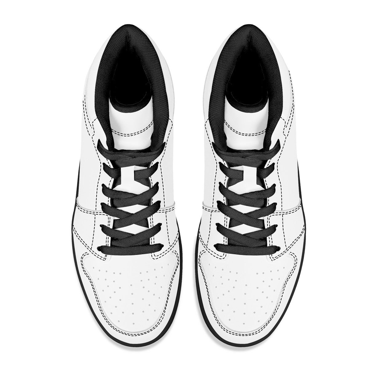 D16 High-Top Synthetic Leather Sneakers - Black Bottom
