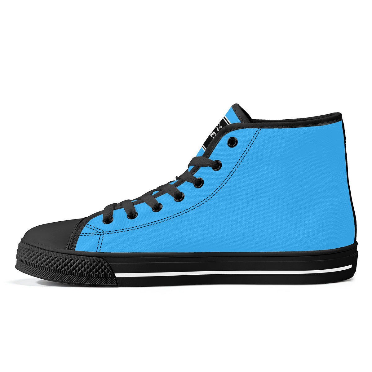 Copy of FWS High-Top Canvas Shoes With Customized Tongue - Black