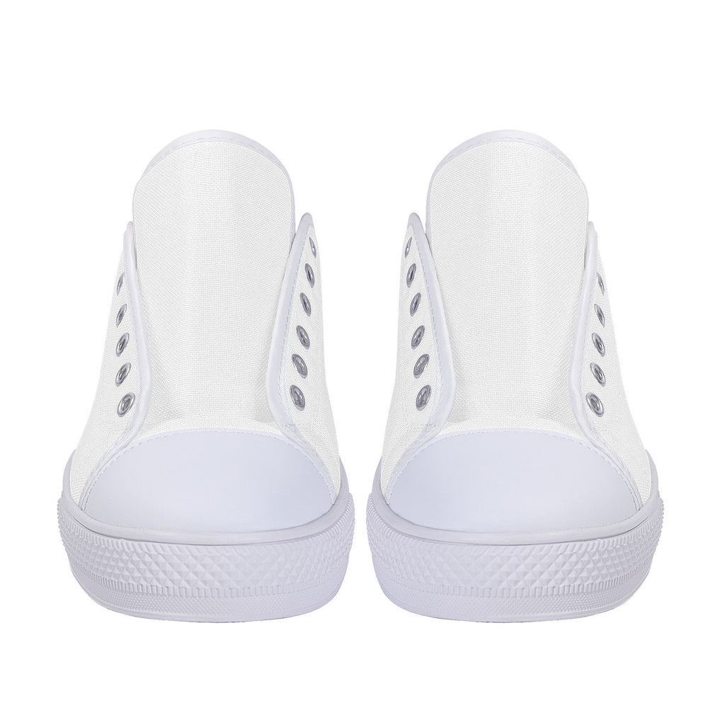 FXS Low-Top Canvas Shoes With Customized Tongue - White