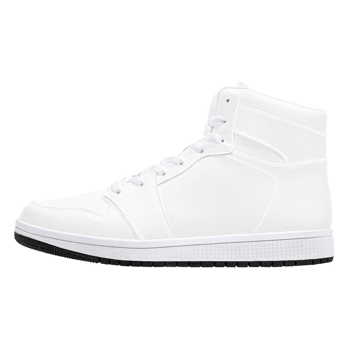 D16 High-Top Synthetic Leather Sneakers - White