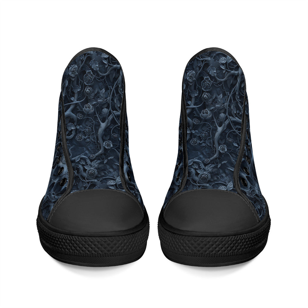 Copy of FWS High-Top Canvas Shoes With Customized Tongue - Black