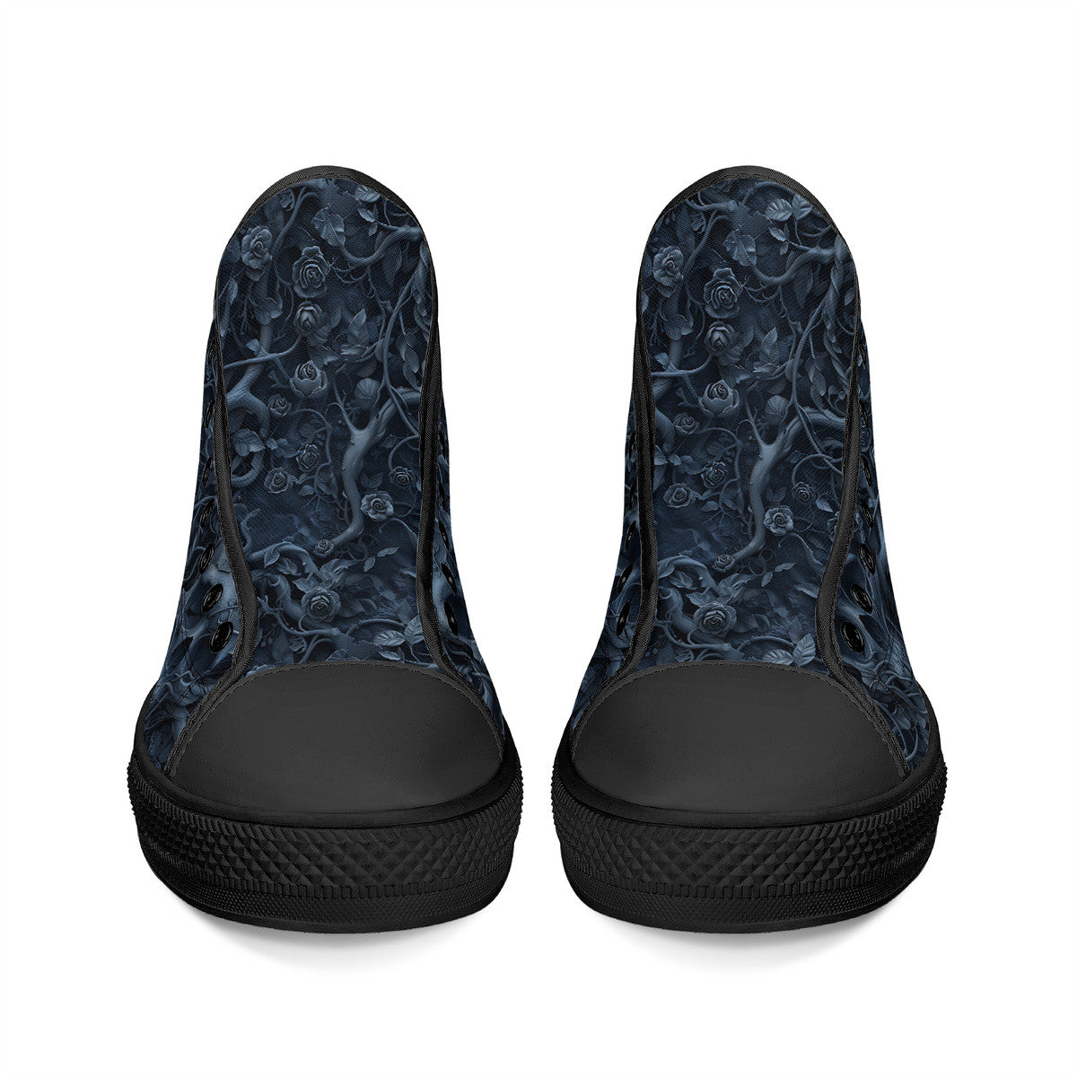 Copy of FWS High-Top Canvas Shoes With Customized Tongue - Black