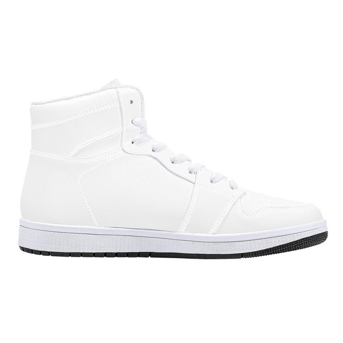 D16 High-Top Synthetic Leather Sneakers - White