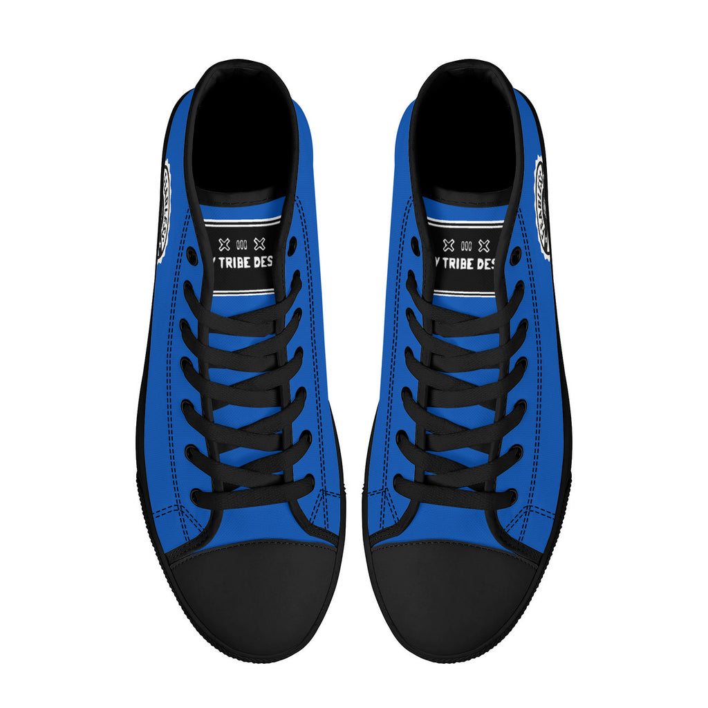 Copy of Fearless Pioneer High-Top Canvas Shoes With Customized Tongue - Black