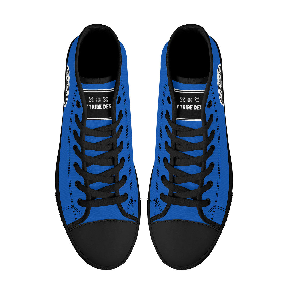 Copy of Fearless Pioneer High-Top Canvas Shoes With Customized Tongue - Black