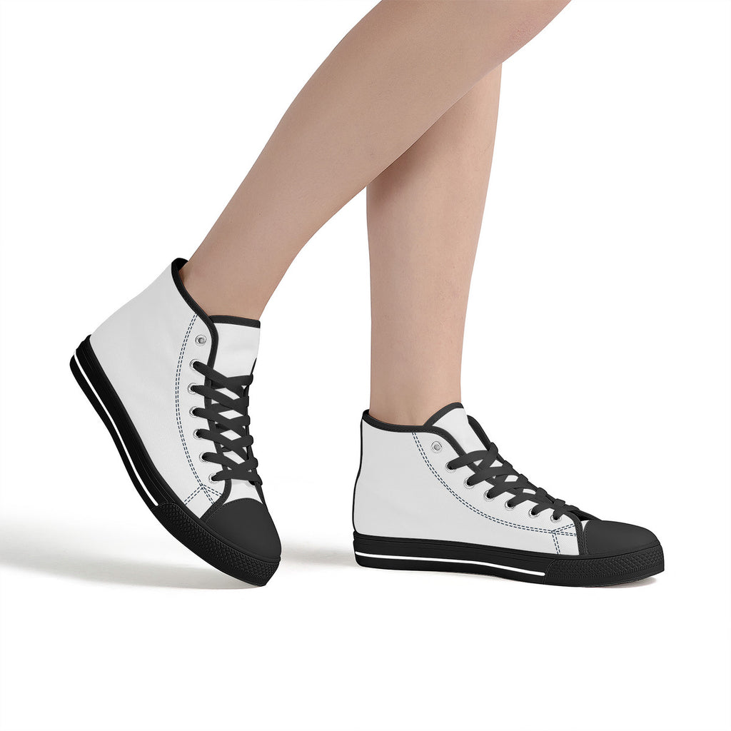 FWS High-Top Canvas Shoes With Customized Tongue - Black