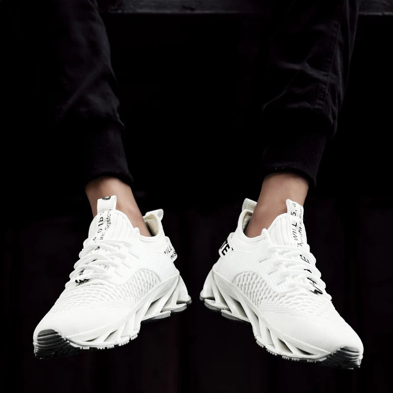 Brand Logo Custom High-tech Blade Sole Men Breathable Professional Fashion Sneakers Running Shoes