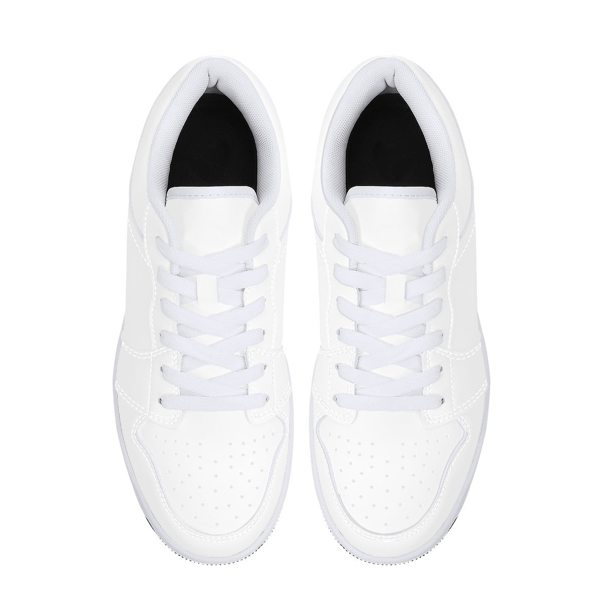 D15 Low-Top Synthetic Leather Sneakers - White