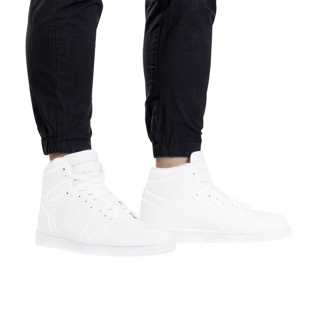 D17 High Top Synthetic Leather Sneaker