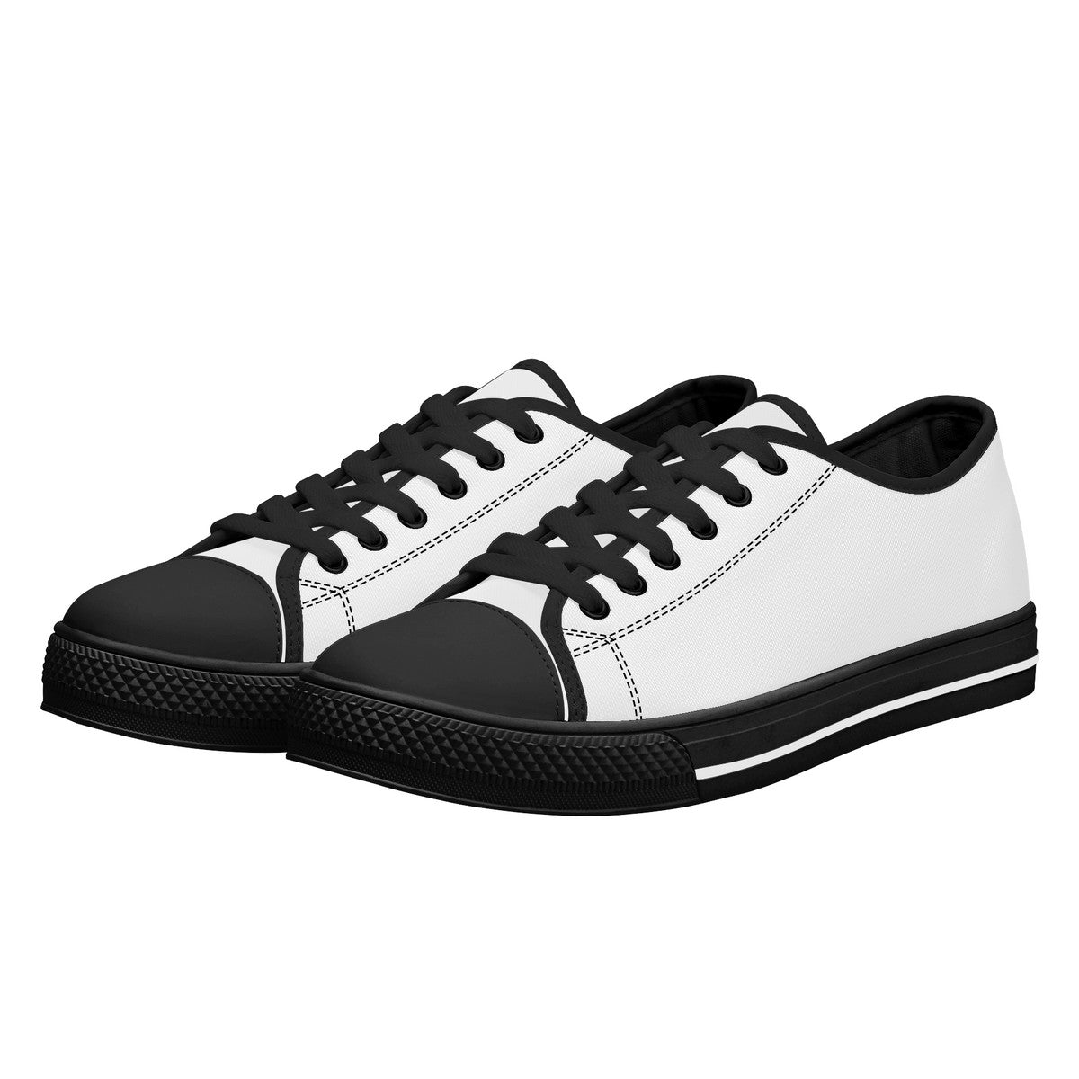 FXS Low-Top Canvas Shoes With Customized Tongue - Black