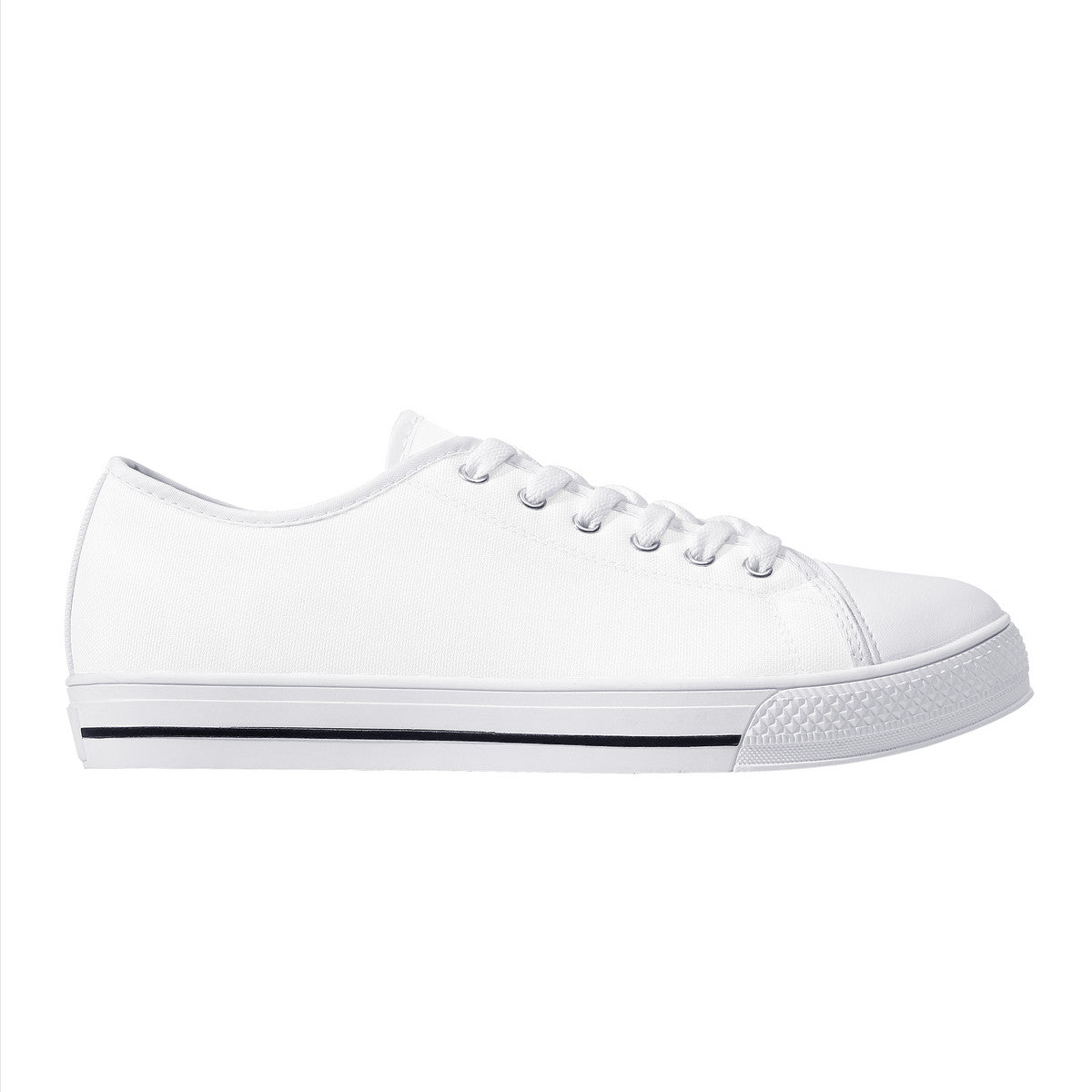 FXS Low-Top Canvas Shoes With Customized Tongue - White
