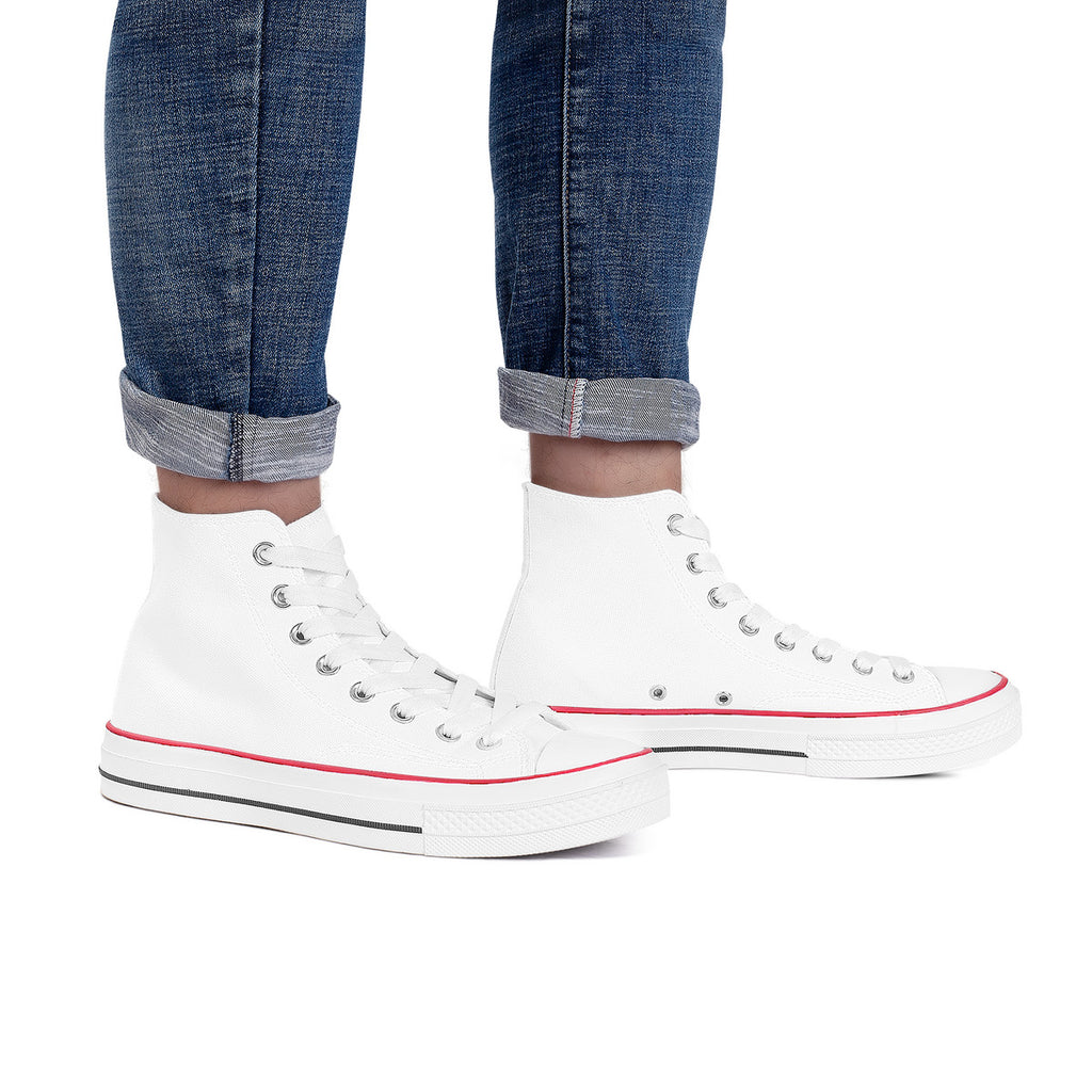 D70 High Top Canvas Shoes - White