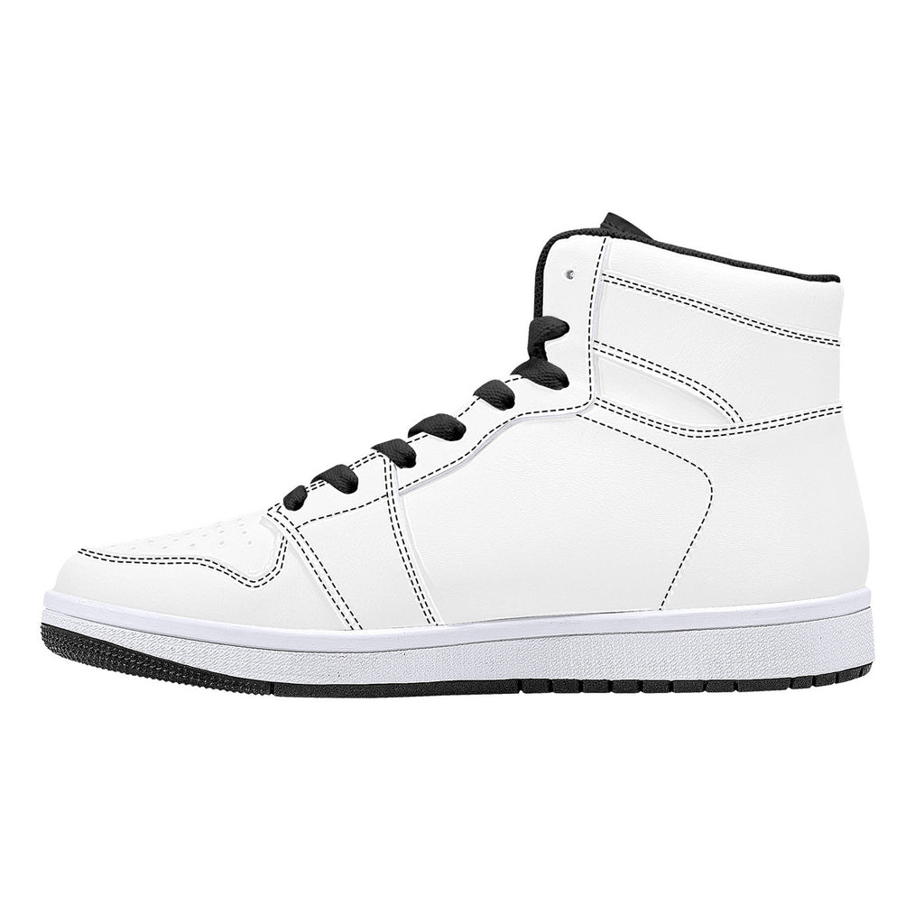D16 High-Top Synthetic Leather Sneakers - Black