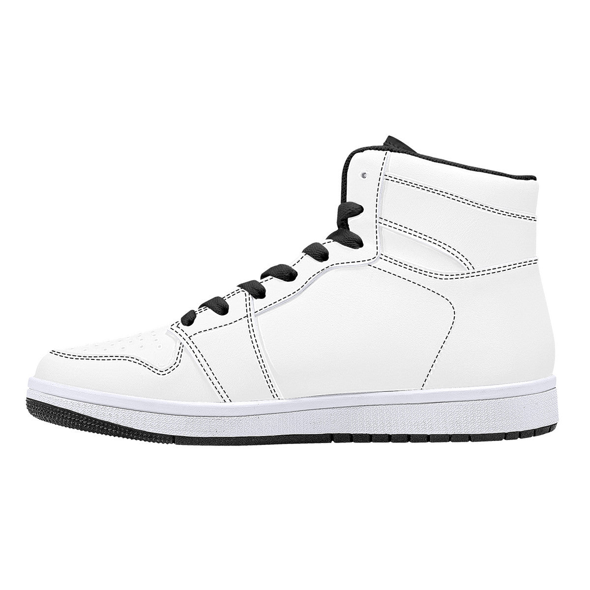 D16 High-Top Synthetic Leather Sneakers - Black