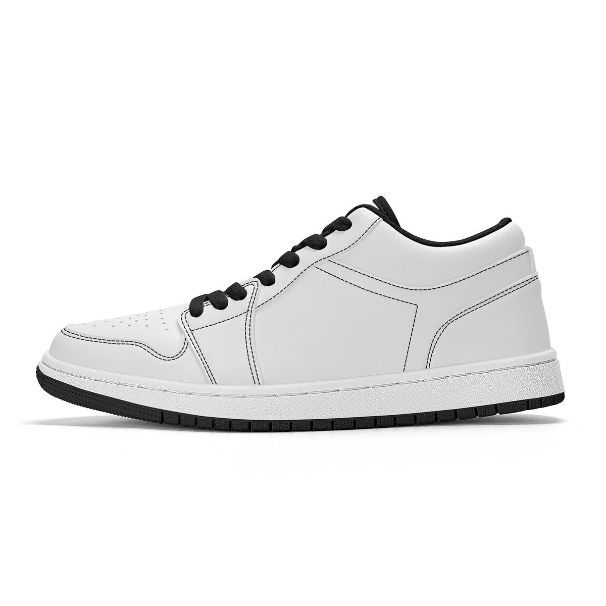 SF_S40 Unisex Low Top Skateboard Sneakers - Black