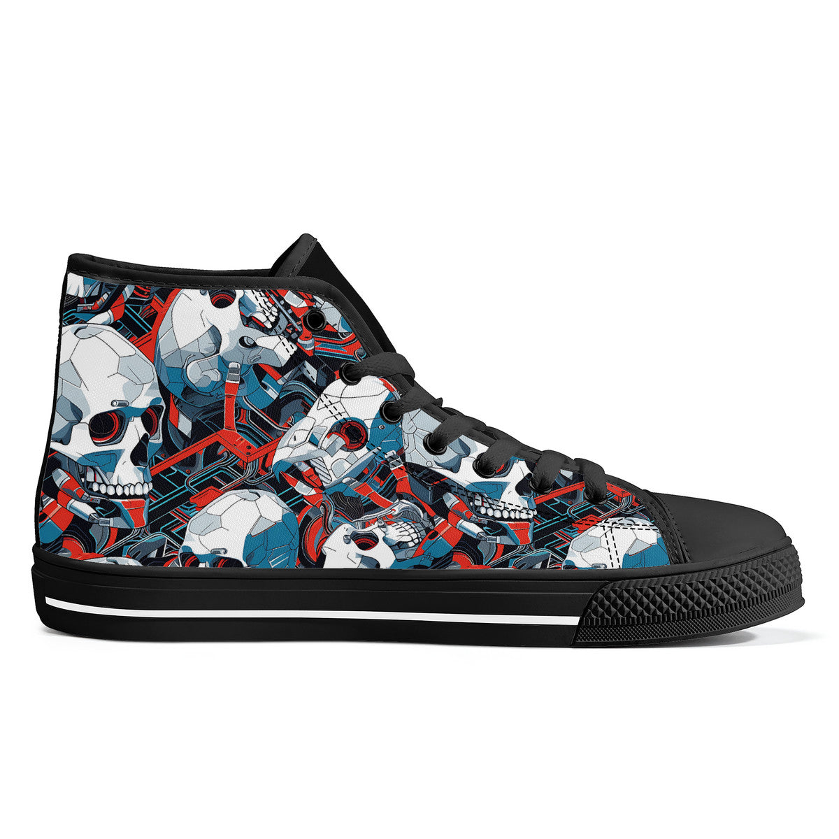 Copy of FWS High-Top Canvas Shoes With Customized Tongue - Black