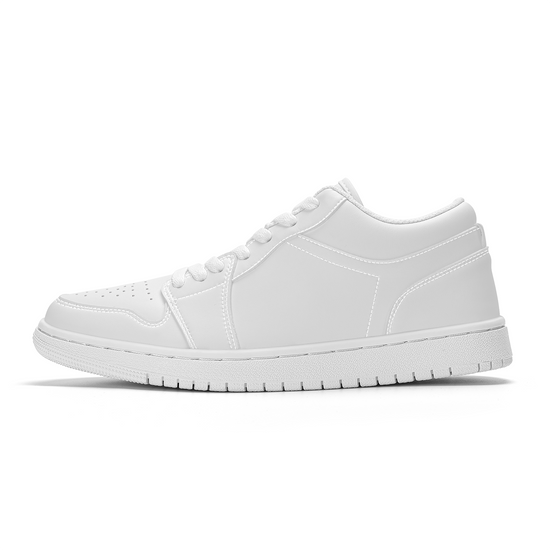 SF_S40 Unisex Low Top Skateboard Sneakers - White