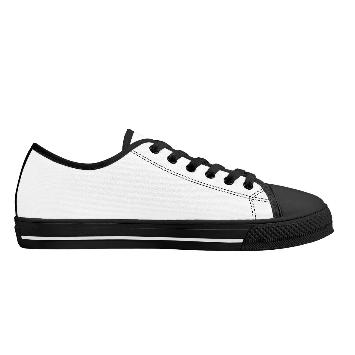 FXS Low-Top Canvas Shoes With Customized Tongue - Black