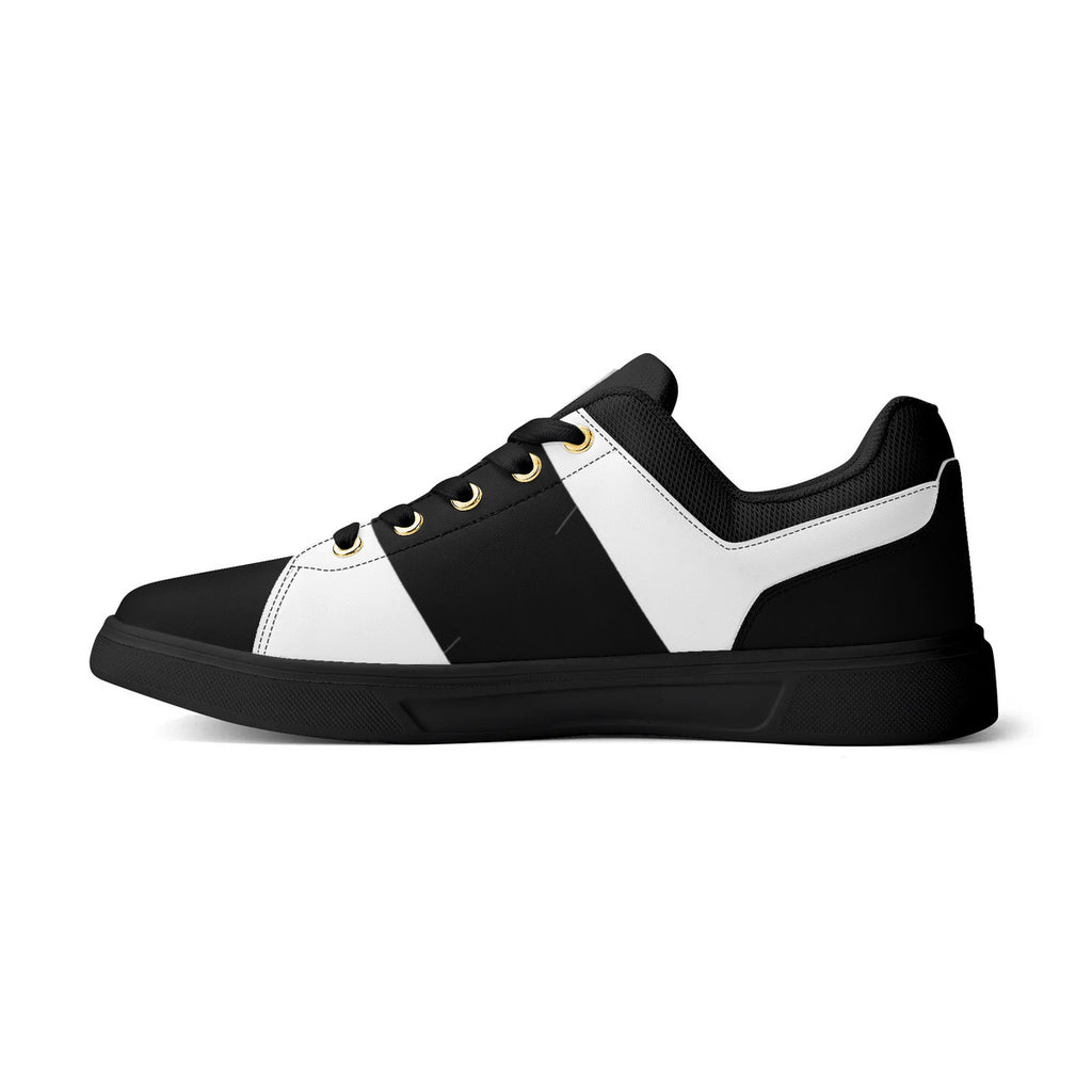 of Chill City tribe black Adult Low-Top Premium Synthetic Leather Shoes