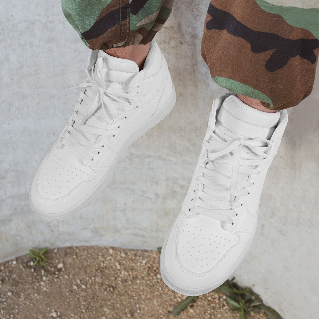 D17 High Top Synthetic Leather Sneaker