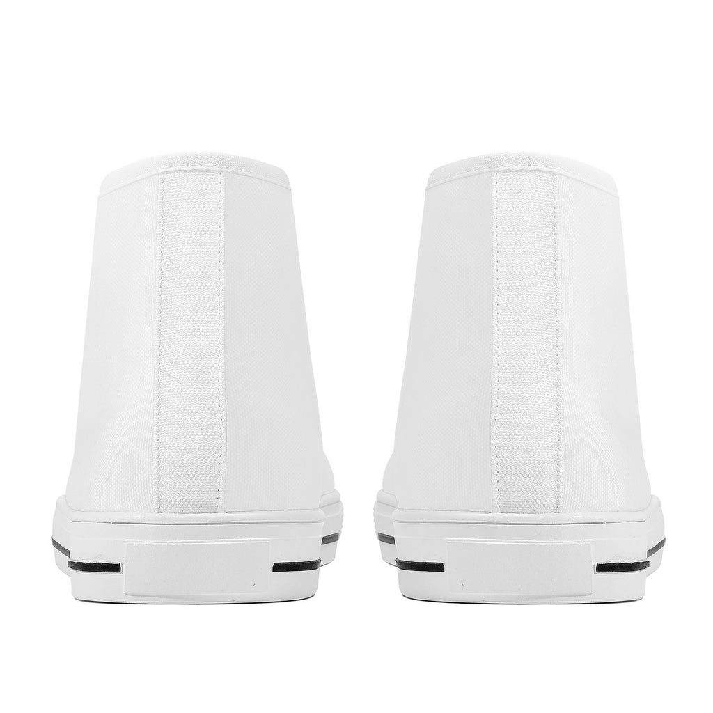 FWS High-Top Canvas Shoes With Customized Tongue - White