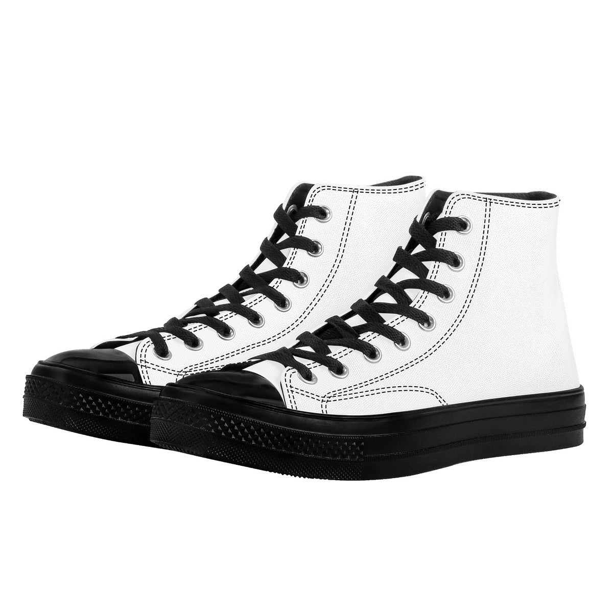 SF_D71 High Top Canvas Shoes - Black