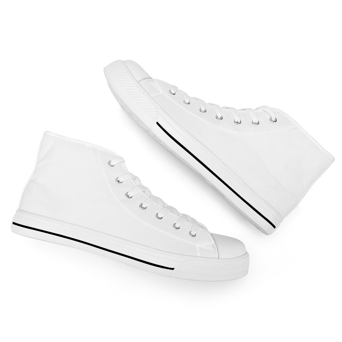 FWS High-Top Canvas Shoes With Customized Tongue - White