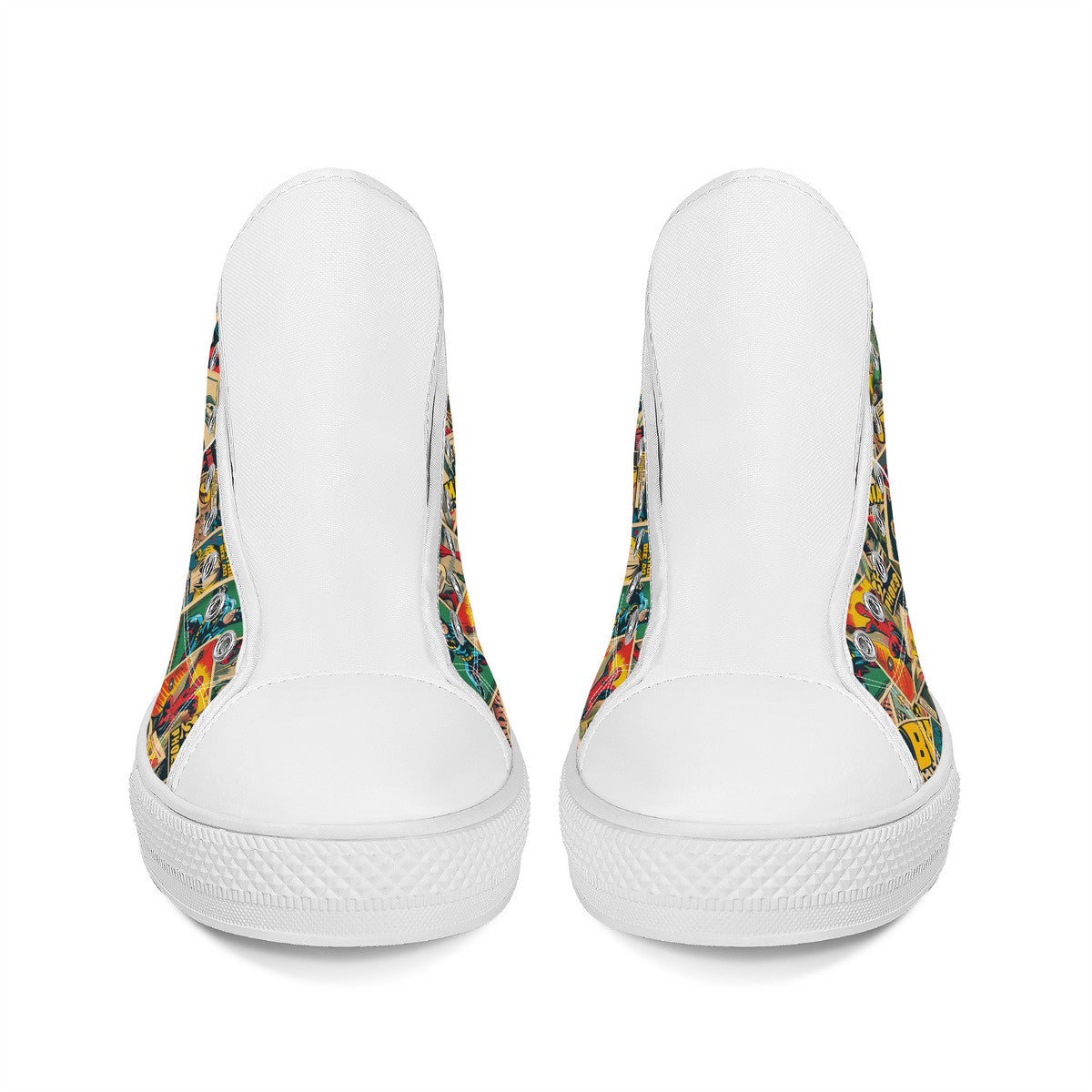 Copy of FWS High-Top Canvas Shoes With Customized Tongue - White