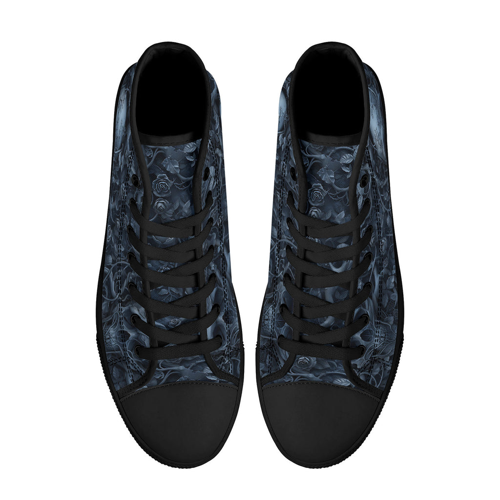 Copy of FWS High-Top Canvas Shoes With Customized Tongue - Black