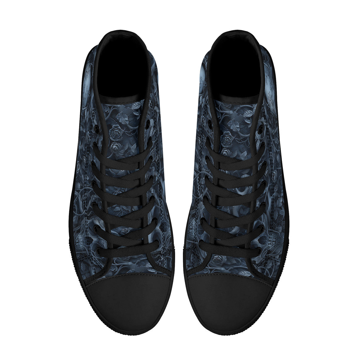Copy of FWS High-Top Canvas Shoes With Customized Tongue - Black