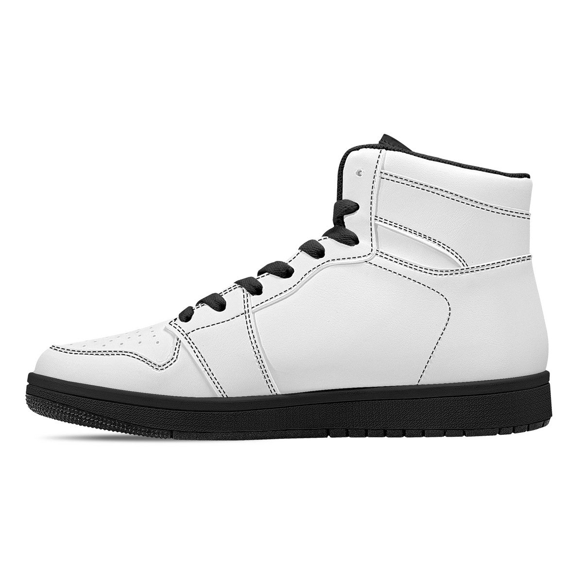 D16 High-Top Synthetic Leather Sneakers - Black Bottom