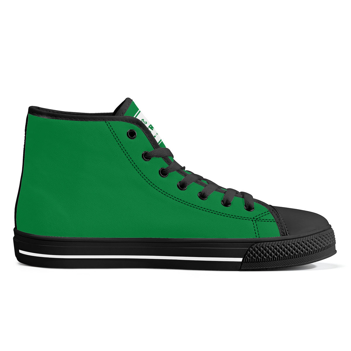 Copy of Fearless Pioneer High-Top Canvas Shoes With Customized Tongue - Black
