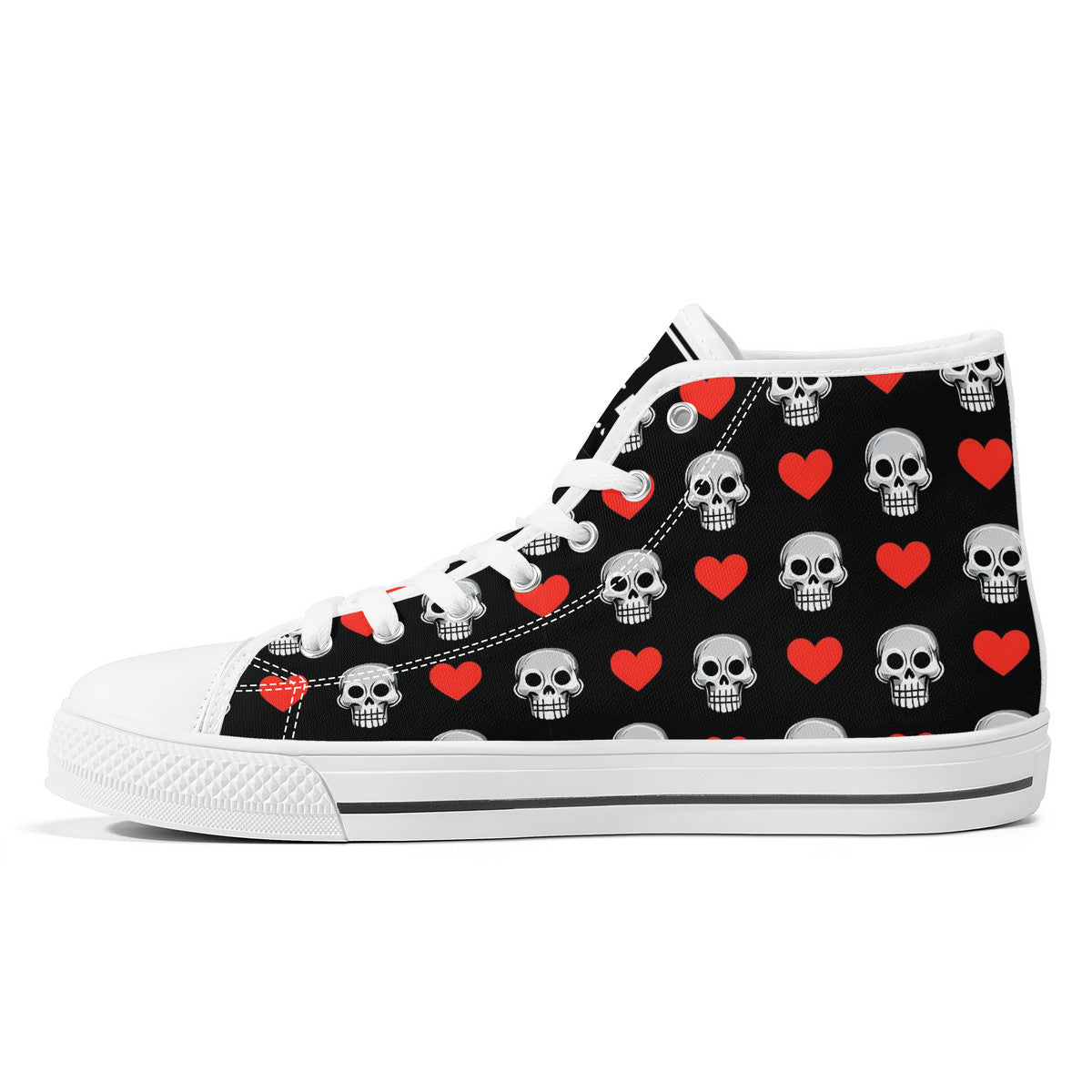 Copy of FWS High-Top Canvas Shoes With Customized Tongue - White