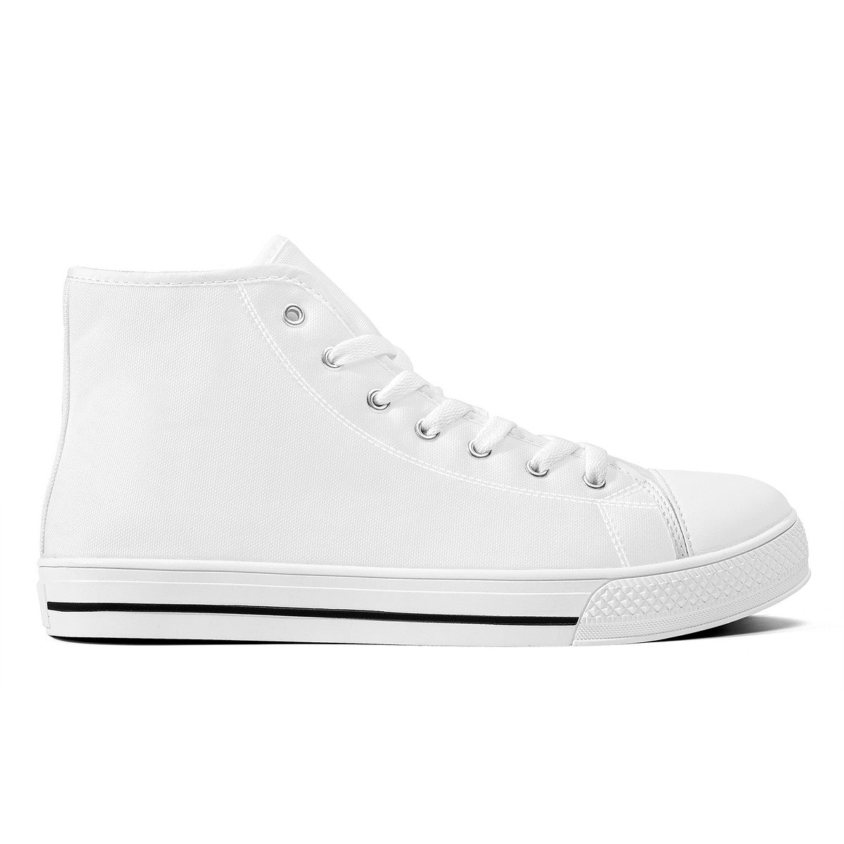 FWS High-Top Canvas Shoes With Customized Tongue - White