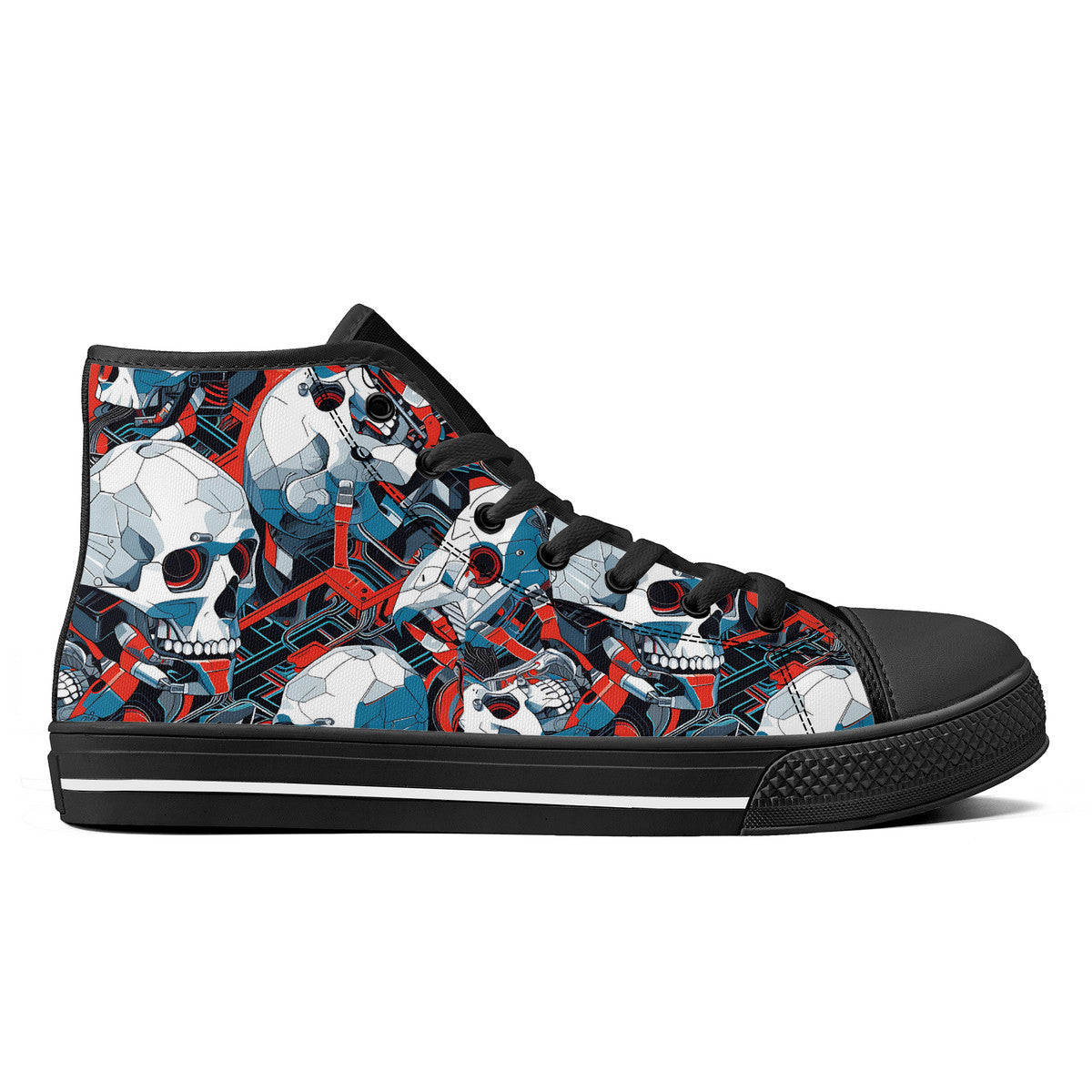 Copy of FWS High-Top Canvas Shoes With Customized Tongue - Black