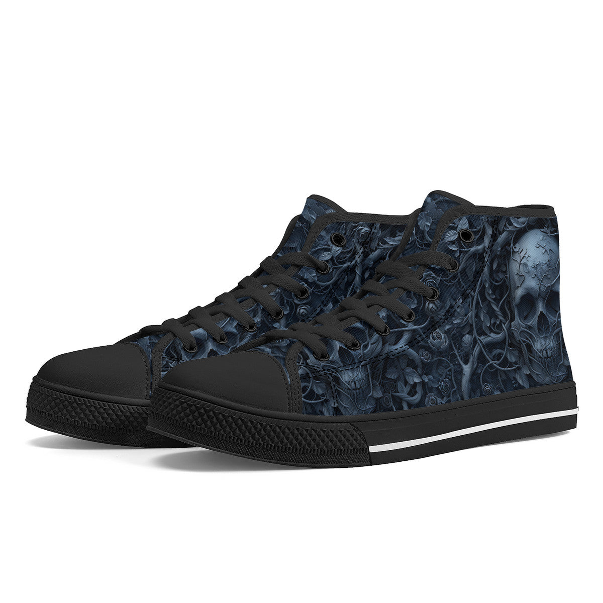 Copy of FWS High-Top Canvas Shoes With Customized Tongue - Black