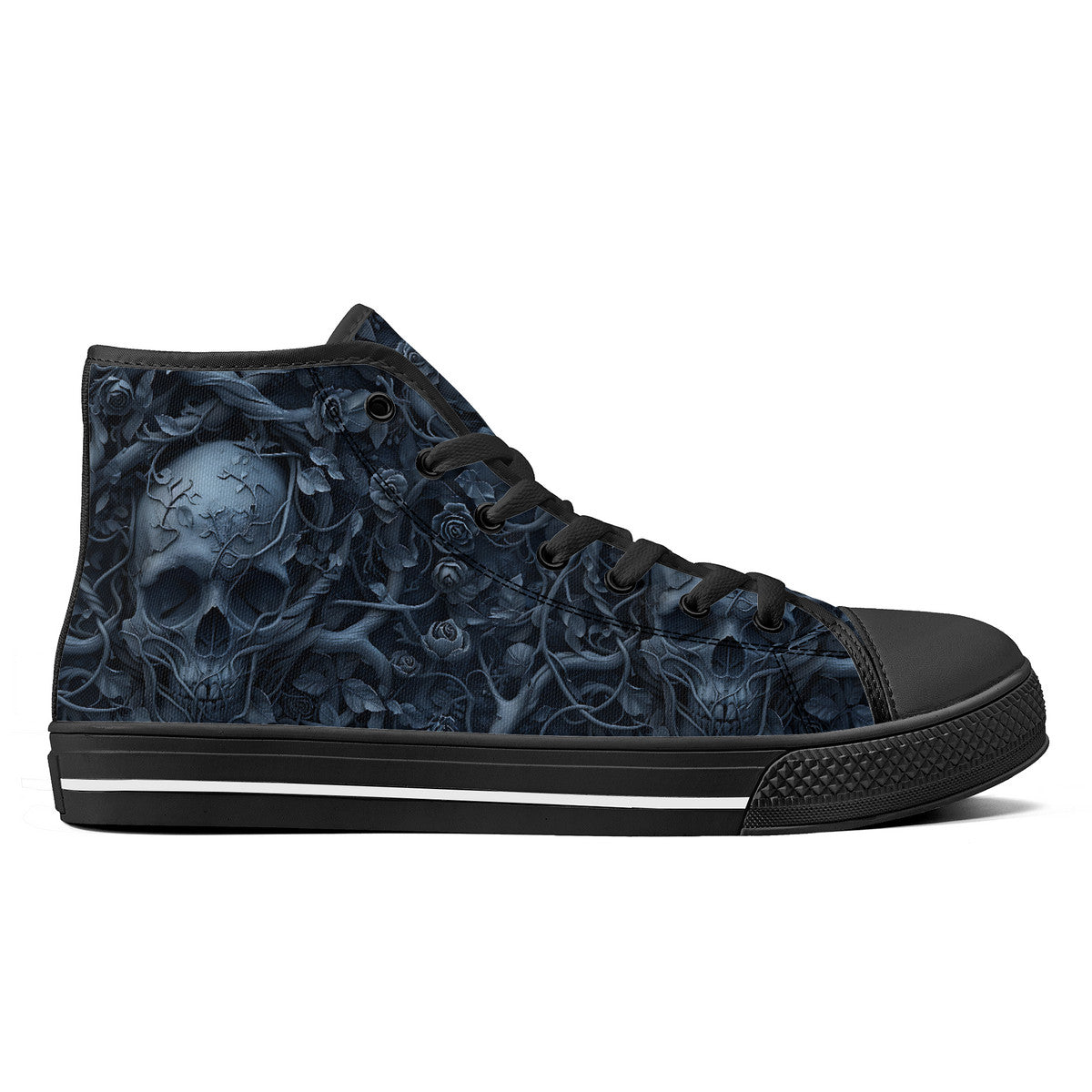 Copy of FWS High-Top Canvas Shoes With Customized Tongue - Black