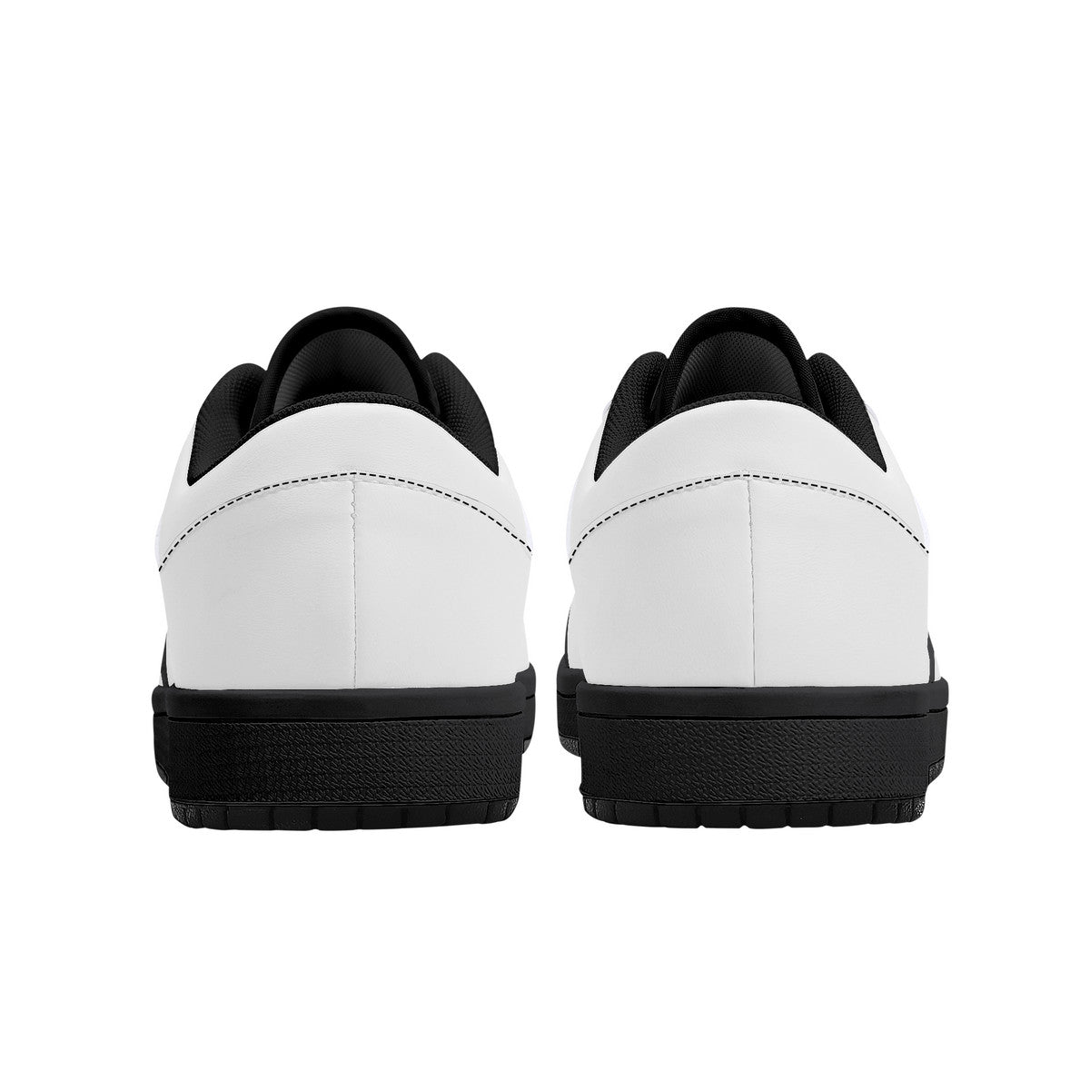 D15 Black Sole Low-Top Leather Sneakers