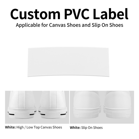 Custom Branded Heel for Shoes-White