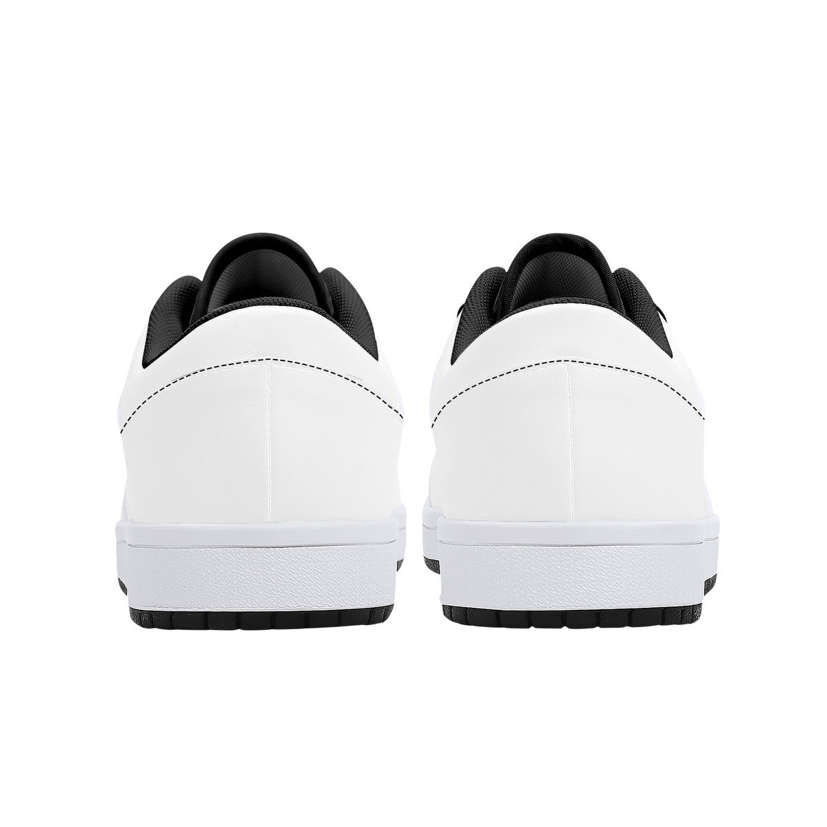 D15 Low-Top Synthetic Leather Sneakers - Black