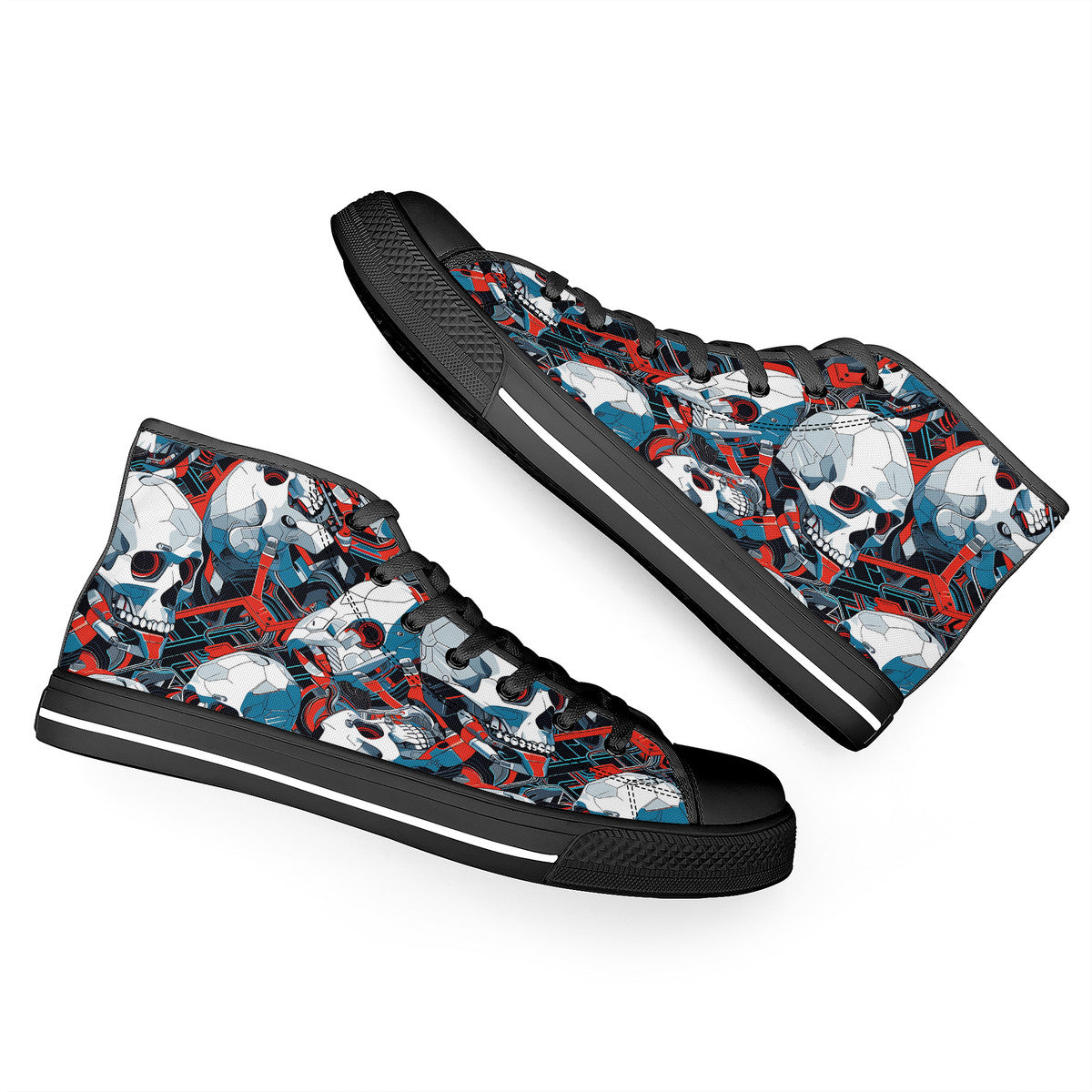Copy of FWS High-Top Canvas Shoes With Customized Tongue - Black