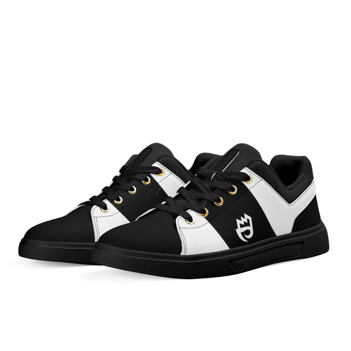 of Chill City tribe black Adult Low-Top Premium Synthetic Leather Shoes