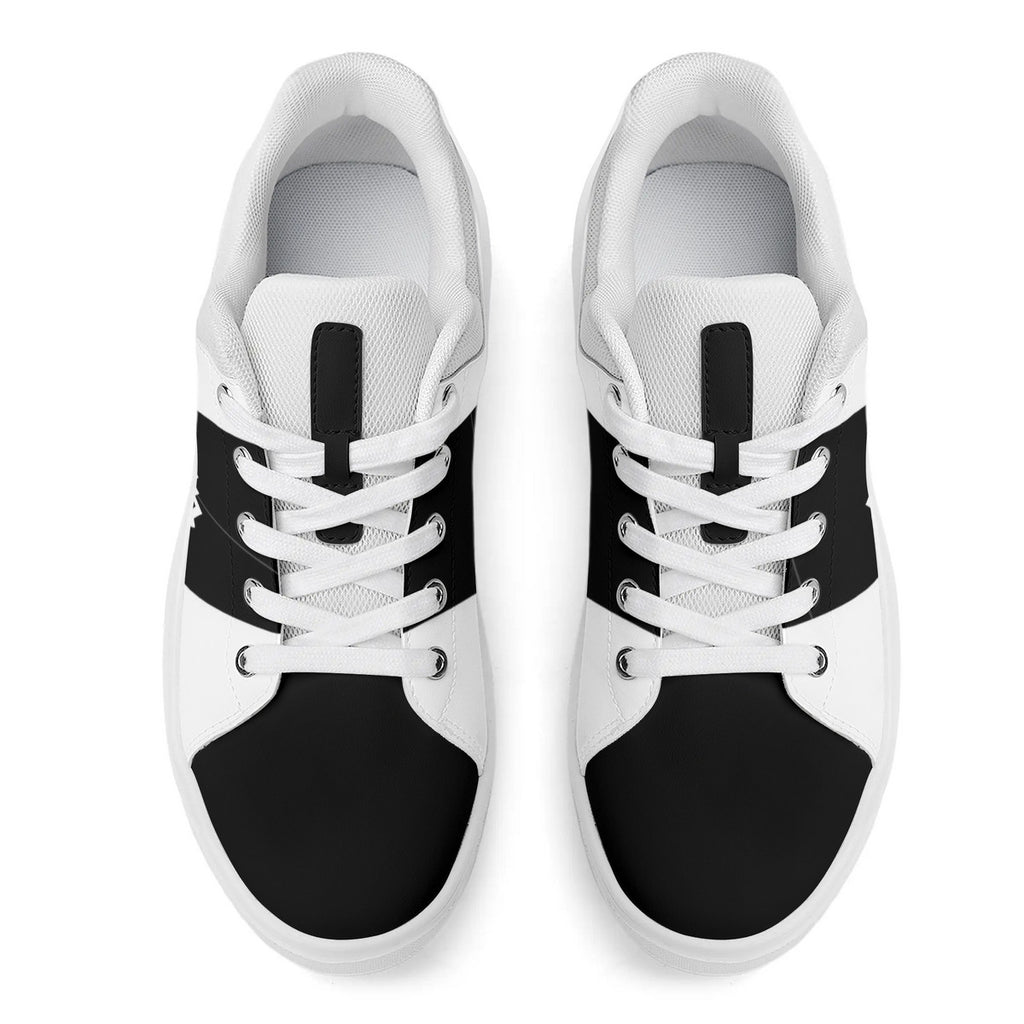 of Chill City tribe black Adult Low-Top Premium Synthetic Leather Shoes